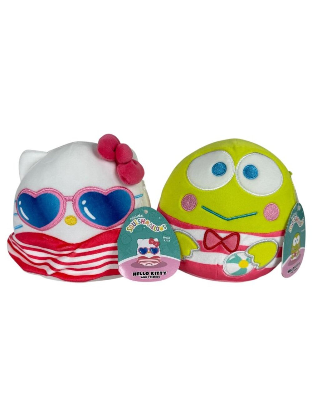 Hello Kitty & Keroppi Squishmallows Red Swimsuit Sunglasses Summer Plush Sanrio